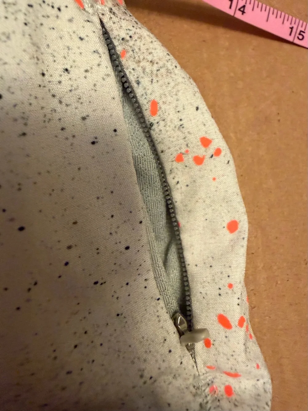 lululemon athletica Light Gray Spray-Print Athletic Shorts with Coral Flecks